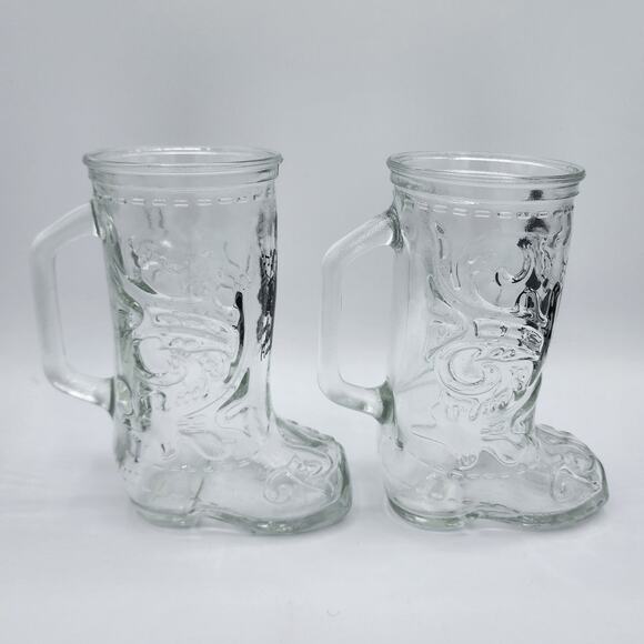 Vintage Boots Randolph Yakety Sax Jazz Music Player Glass Boot Tumbler w/ Handle - Picture 7 of 10
